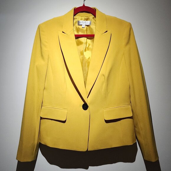 β¨ Vibrant & Bold Kasper Blazer in Yellow - Size 8 β¨ - Picture 1 of 2
